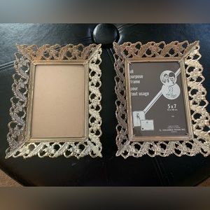 Vintage 5x7 gold picture frames